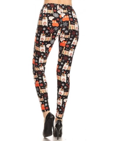 High Waisted Novelty Christmas Holiday Print Leggings for Women (Available in Plus Size) Full Length Winter Cat $8.41 Leggings