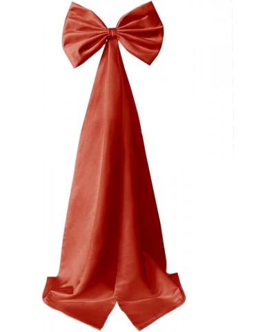 Detachable Large Bow for Women's Short Satin Prom Dress Elegant Sleeveless Dresses V Neck Bridesmaid Dress Rust $19.77 Dresses