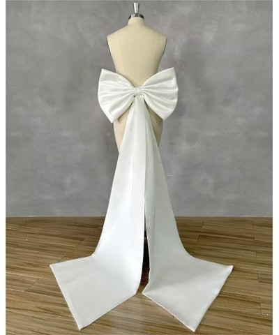 Detachable Large Bow for Women's Short Satin Prom Dress Elegant Sleeveless Dresses V Neck Bridesmaid Dress Rust $19.77 Dresses