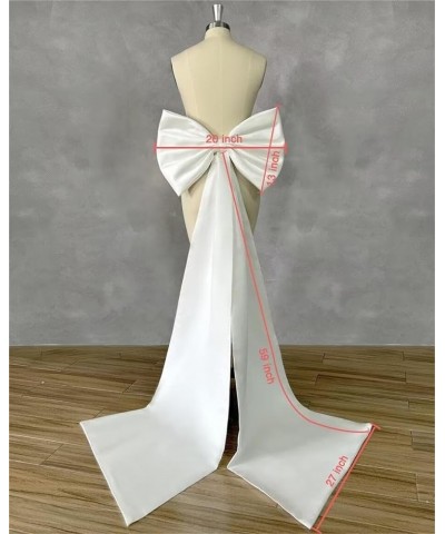 Detachable Large Bow for Women's Short Satin Prom Dress Elegant Sleeveless Dresses V Neck Bridesmaid Dress Rust $19.77 Dresses