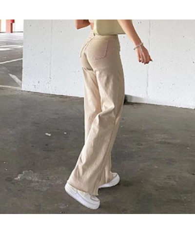 Women Y2K Ripped Jeans Casual Wide Leg Denim Pants High Waist Boyfriend Straight Leg Trousers Streetwear 3 $11.37 Jeans