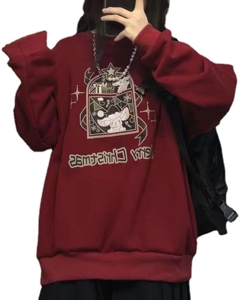 Japanese Kawaii Anime Gothic Emo Black Sweatshirt Y2K Hoodie Streetwear Harajuku Fashion Teen Girl JK Clothes Top Red $15.00 ...