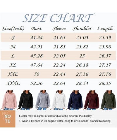 Hoodies For Women,Trendy Basic Plain Waffle Cable Y2K Hoodies Long Sleeve Shirts,Dressy Casual Loose Pullover Sweatshirt D-wi...