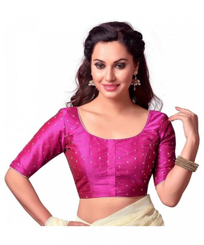 Ethnic View Readymade Blouse for Saree Indian Padded Choli Saree Blouse for Women Readymade Pink 416 $26.54 Blouses